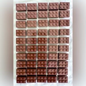 LEGO 50 2x3 Brick Reddish Brown Part 3002 –Genuine LEGO Building Pieces Bulk Lot